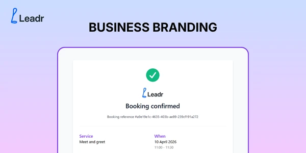 Screenshot showing a branded confirmation email