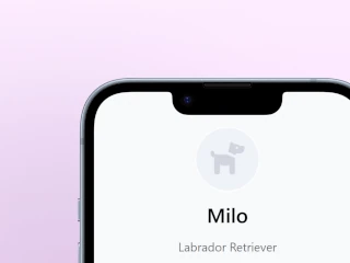 Leadr pet profile screen showing pet avatar and profile information